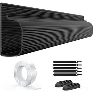 4 Pack Cable Raceway, 62.8'' Cord Cover Hider, 4X15.7'', Black